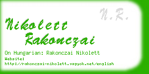 nikolett rakonczai business card